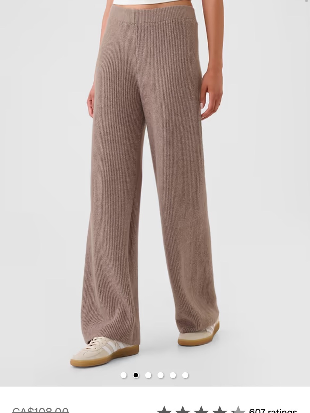 GAP CashSoft Shaker Stitch Sweater Pants (size large)